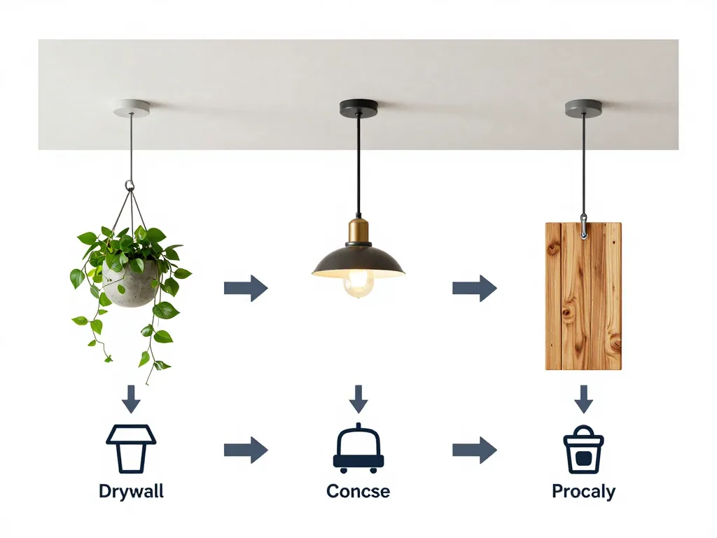 suspension crochet choix support et charge plafond