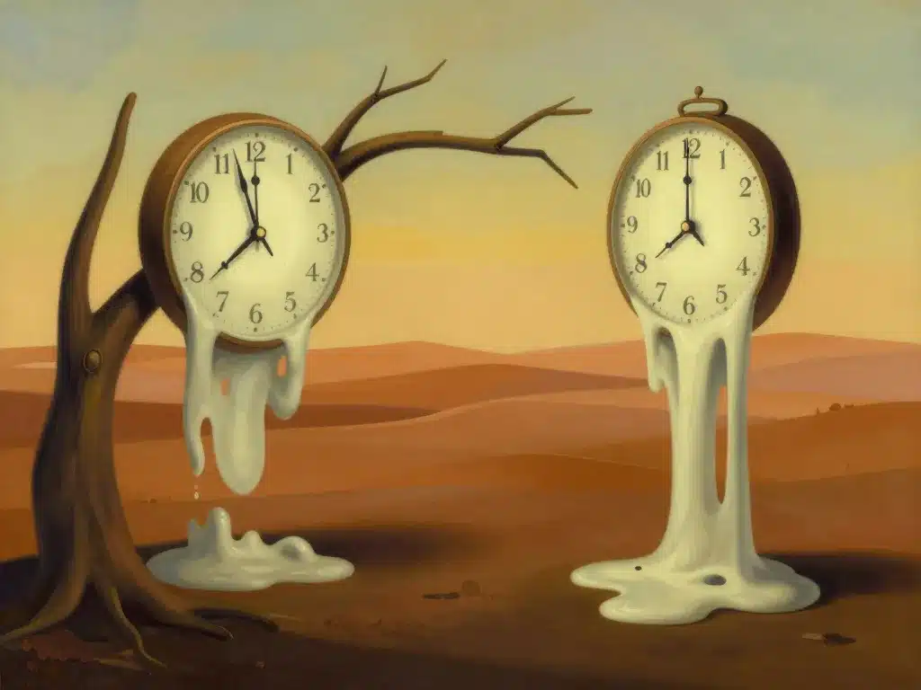 tableau horloge dali montres molles symbolisme surréaliste