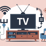 TV chambre sans prise antenne dans une chambre cosy avec options technologiques