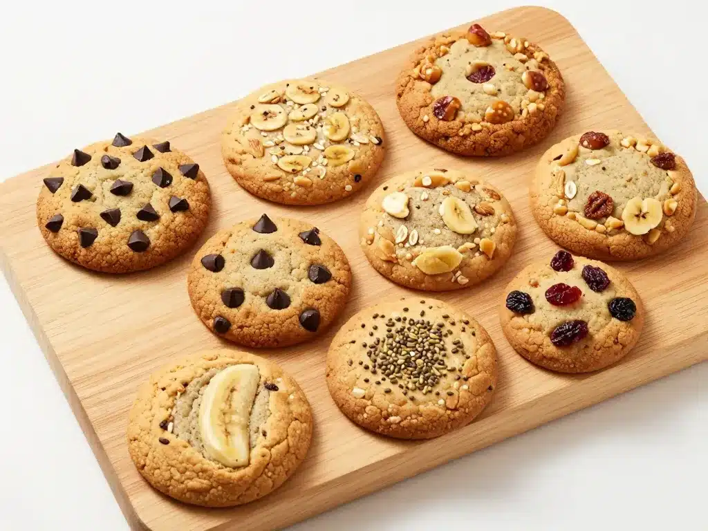 cookies flocon d avoine banane variantes chocolat fruits secs