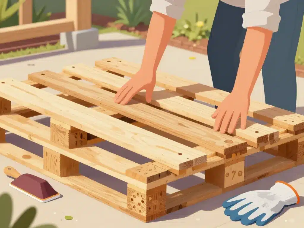 sélection palette bois brise vue préparation support