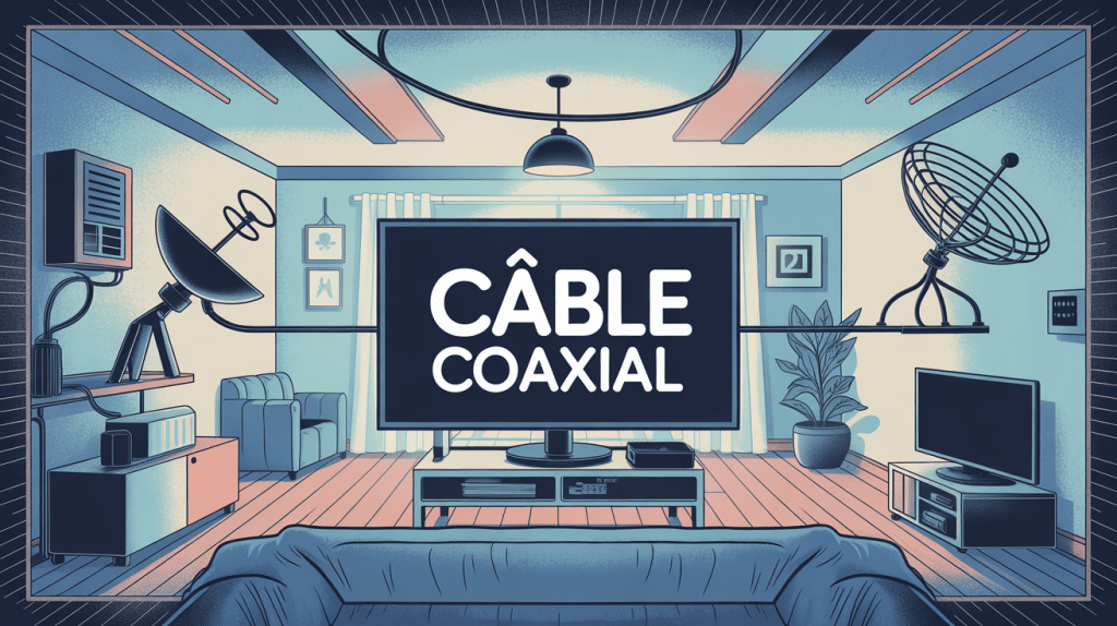 Schéma câble coaxial maison TV satellite internet