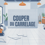 Comment couper du carrelage illustration vectorielle moderne