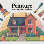 Peindre sur du crepi exterieur maison outils peinture