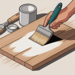 platre sur bois main applique enduit surface bois outils