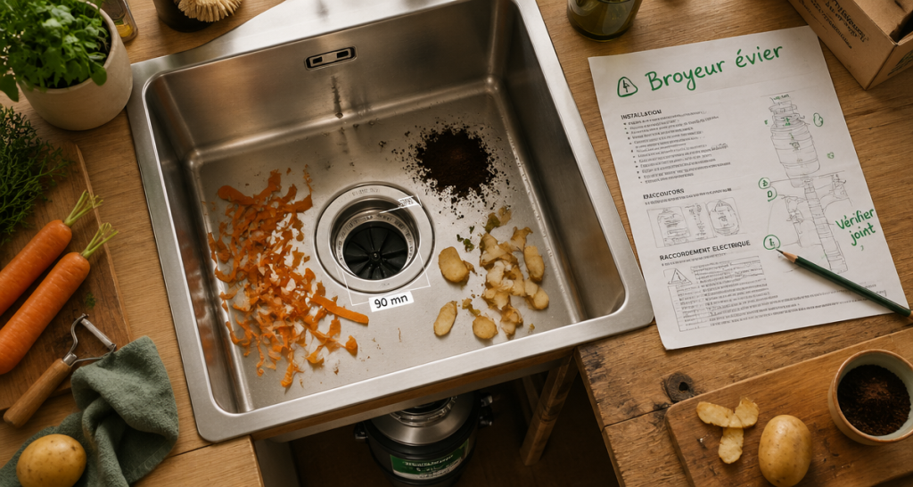 broyeur pour evier sous evier inox