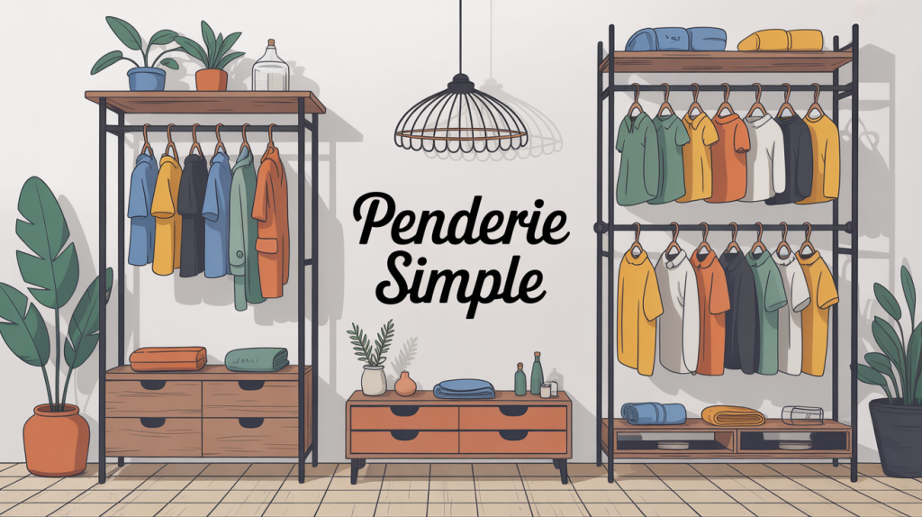 penderie simple organisée dans intérieur design
