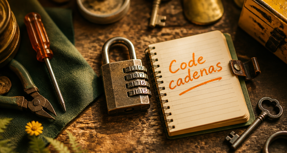 code cadenas usé carnet outils