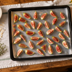 figues congelées sur plaque de cuisson