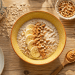 recette de porridge bol crémeux banane beurre de cacahuète