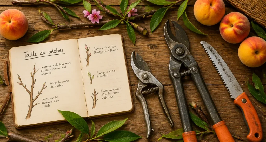 quand tailler un pecher outils et rameaux