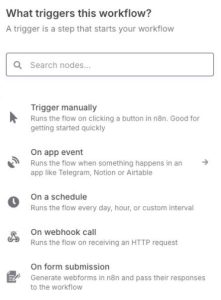 n8n workflow triggers