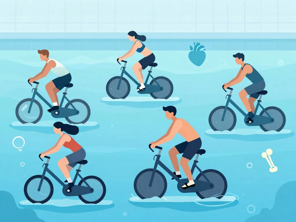 aquatic bicycle utilisateurs bienfaits santé piscine