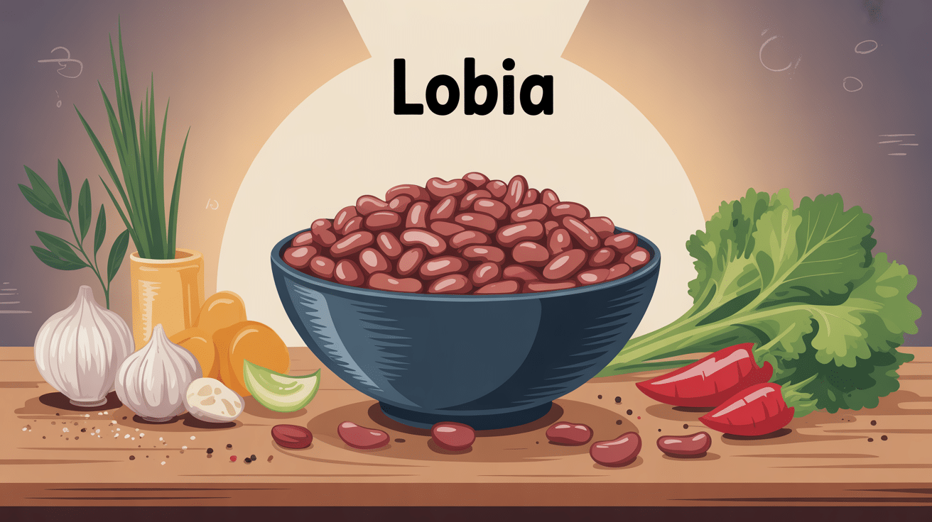 illustration lobia haricot oeil noir présentation culinaire