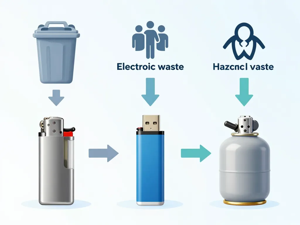 ou jeter les briquets rechargeables électroniques déchets spéciaux