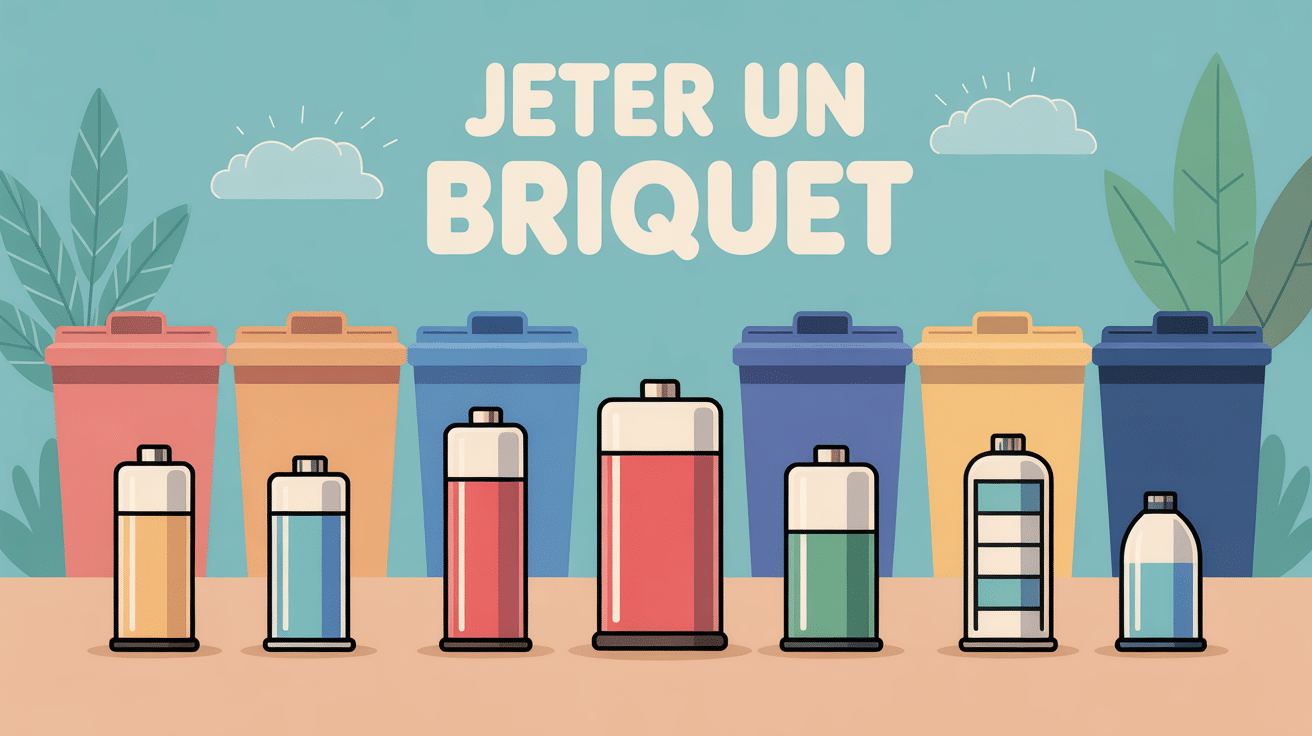 ou jeter les briquets illustration guide tri