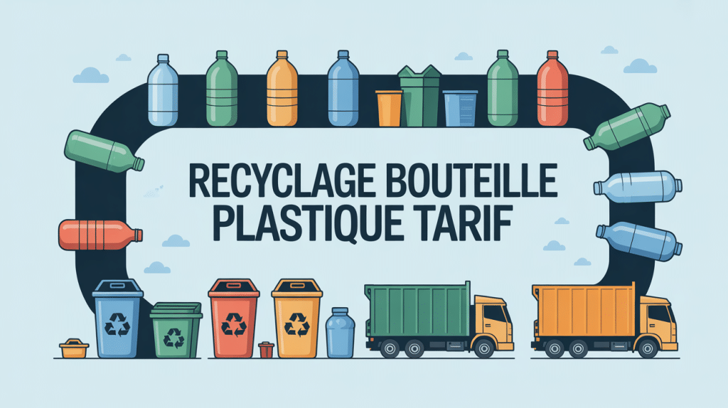 recyclage bouteille plastique tarif en France, bouteilles triées, centres de tri