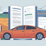 illustration stylisee dossier et voiture pour releve d'information auto