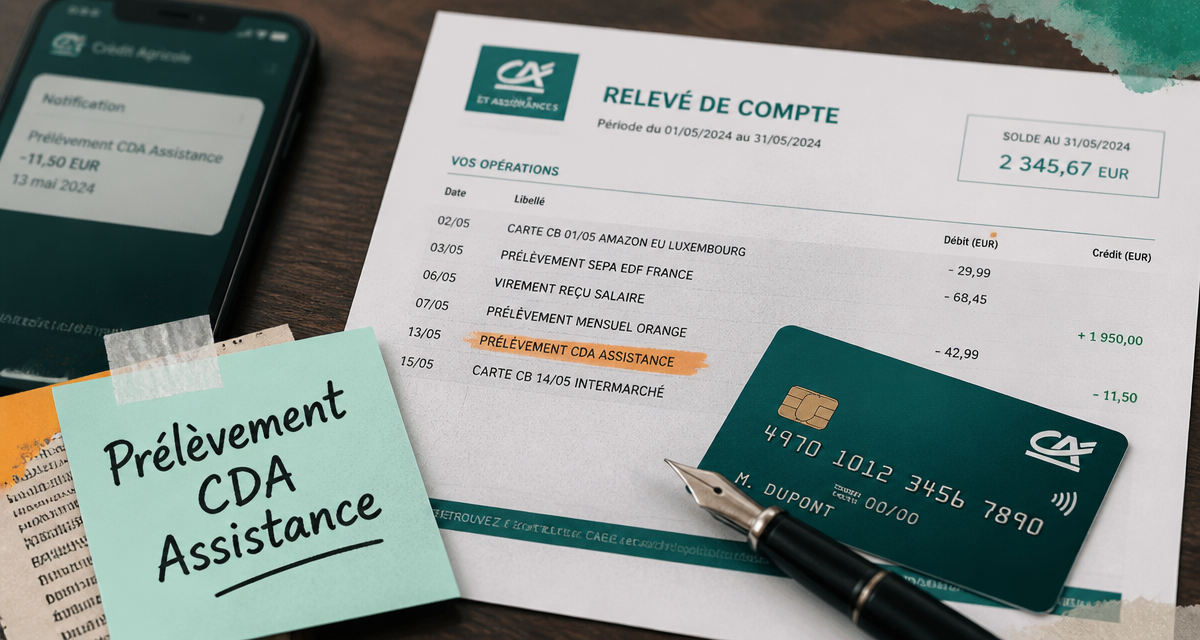 cda assistance juridique prélèvement sur relevé bancaire