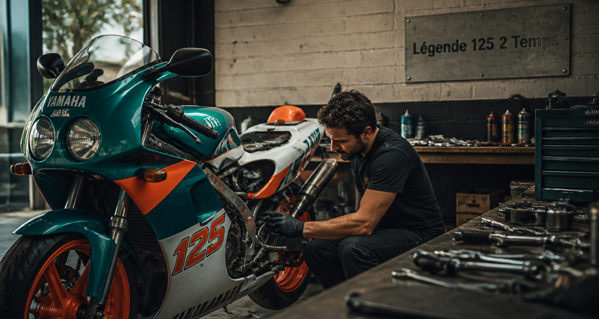 Moto 125 2 temps mécanique garage