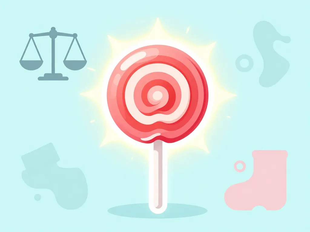 calorie dans une sucette, illustration lollipop, énergie modérée