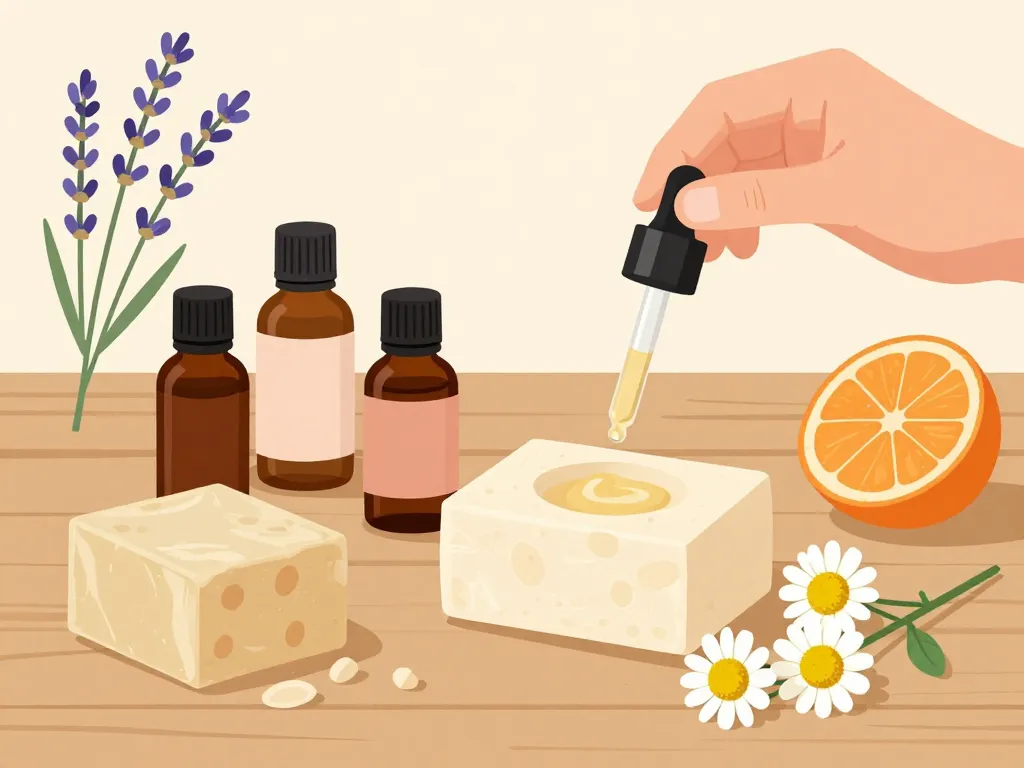 choix huile essentielle pour savon avec huiles et savons
