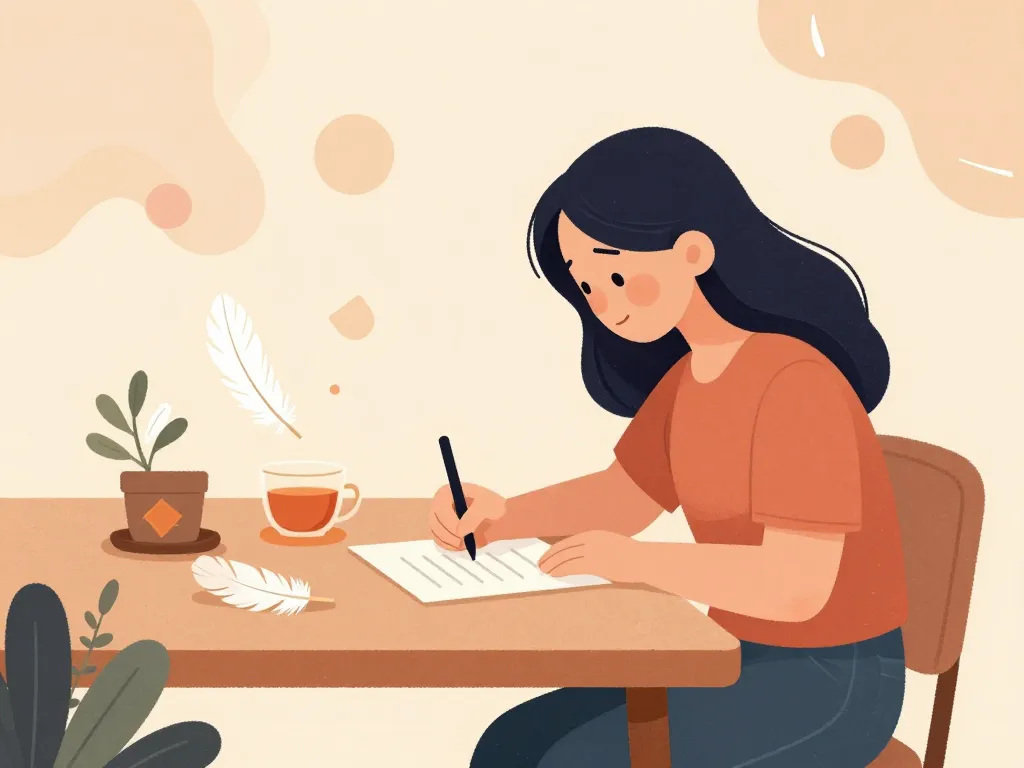 poeme de confiance pour sa femme personne ecrit bureau illustration