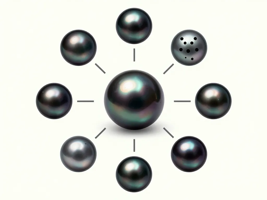 Diagramme des facteurs prix perle Tahiti 10 mm