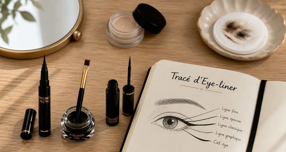 eye liner comment le mettre sur coiffeuse avec produits