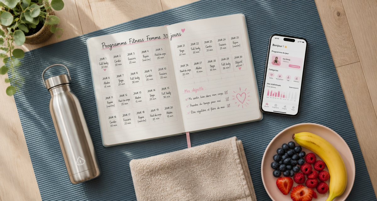 femmes fitness tapis yoga programme 30 jours