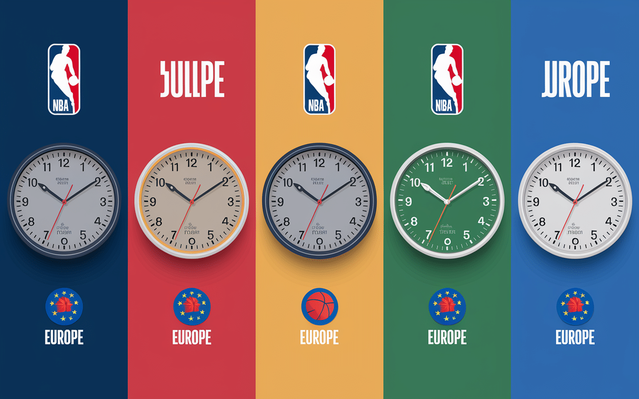 Horloges comparatives matchs de basket internationaux