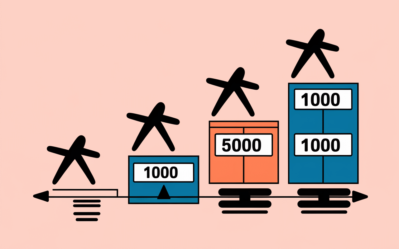 Échelle de conversion pas et kilomètres