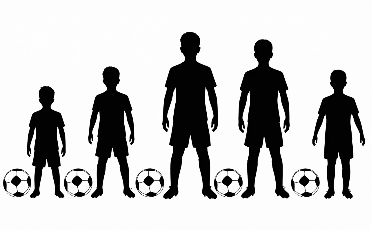 Silhouettes enfants avec ballons adaptés