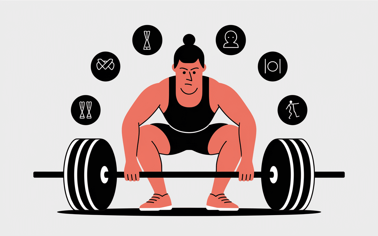 Illustration des muscles et avantages du DB snatch