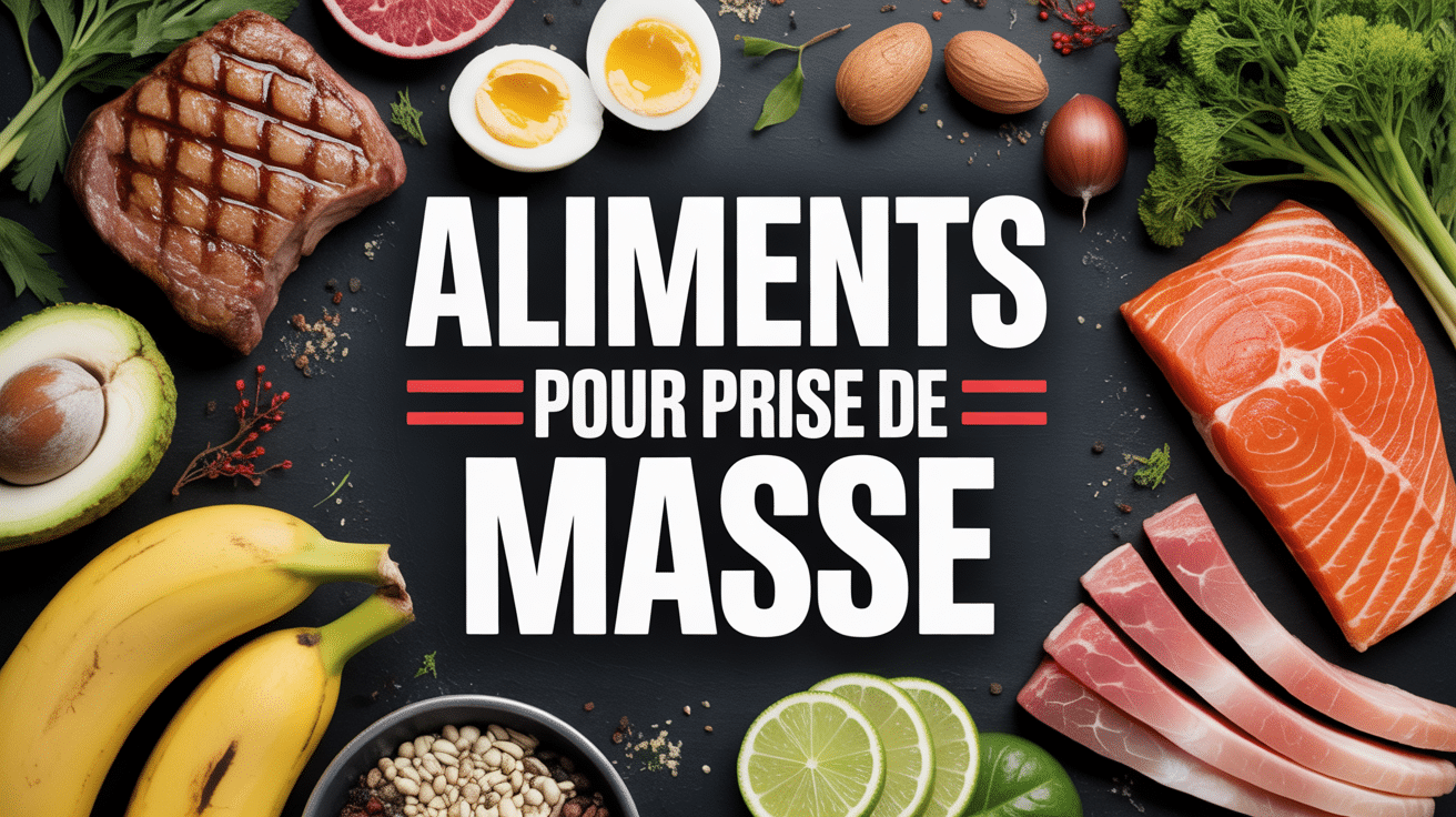 composition aliments pour prise de masse viande œufs avocat noix flocons avoine bananes saumon