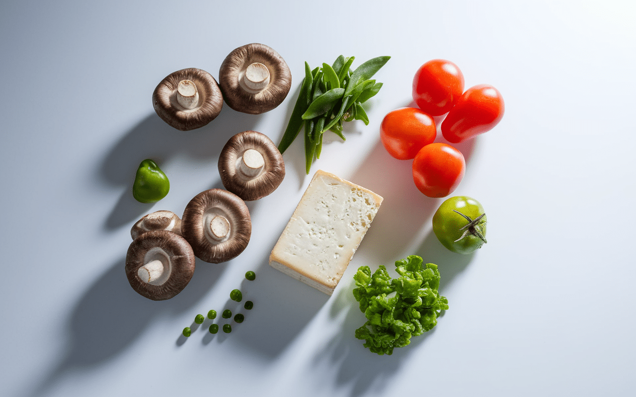 Sources naturelles de msg champignons tomates algues