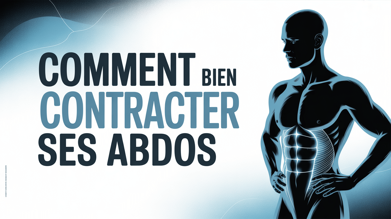 comment contracter les abdos, schéma silhouette tronc lumineux