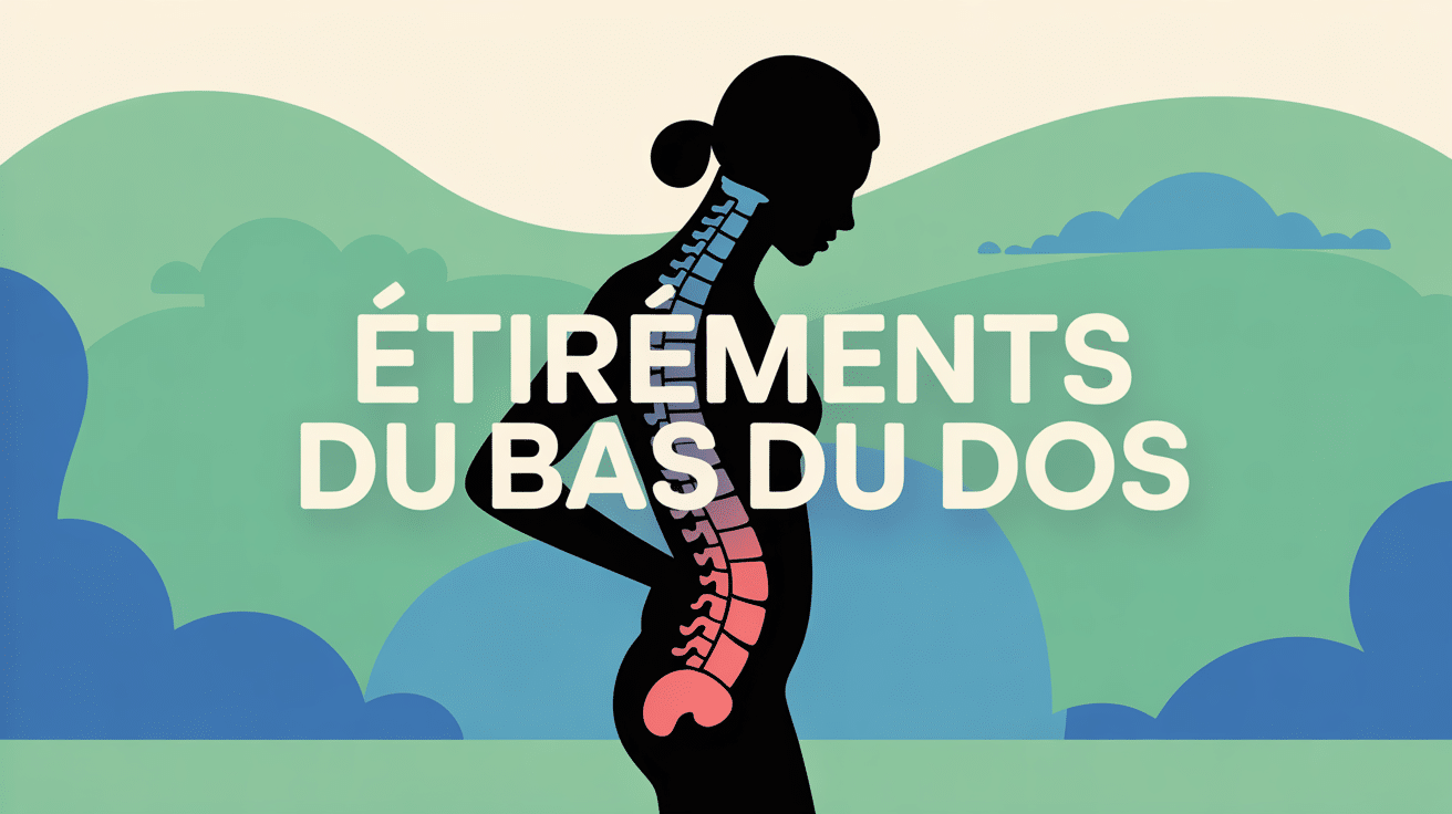illustration etirement du bas du dos colonne vertebrale