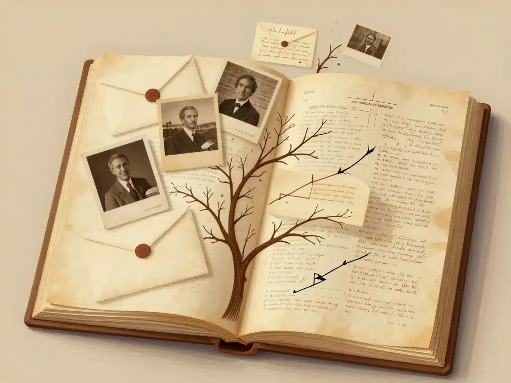 illustration archives généalogie recherche d'une personne décédée