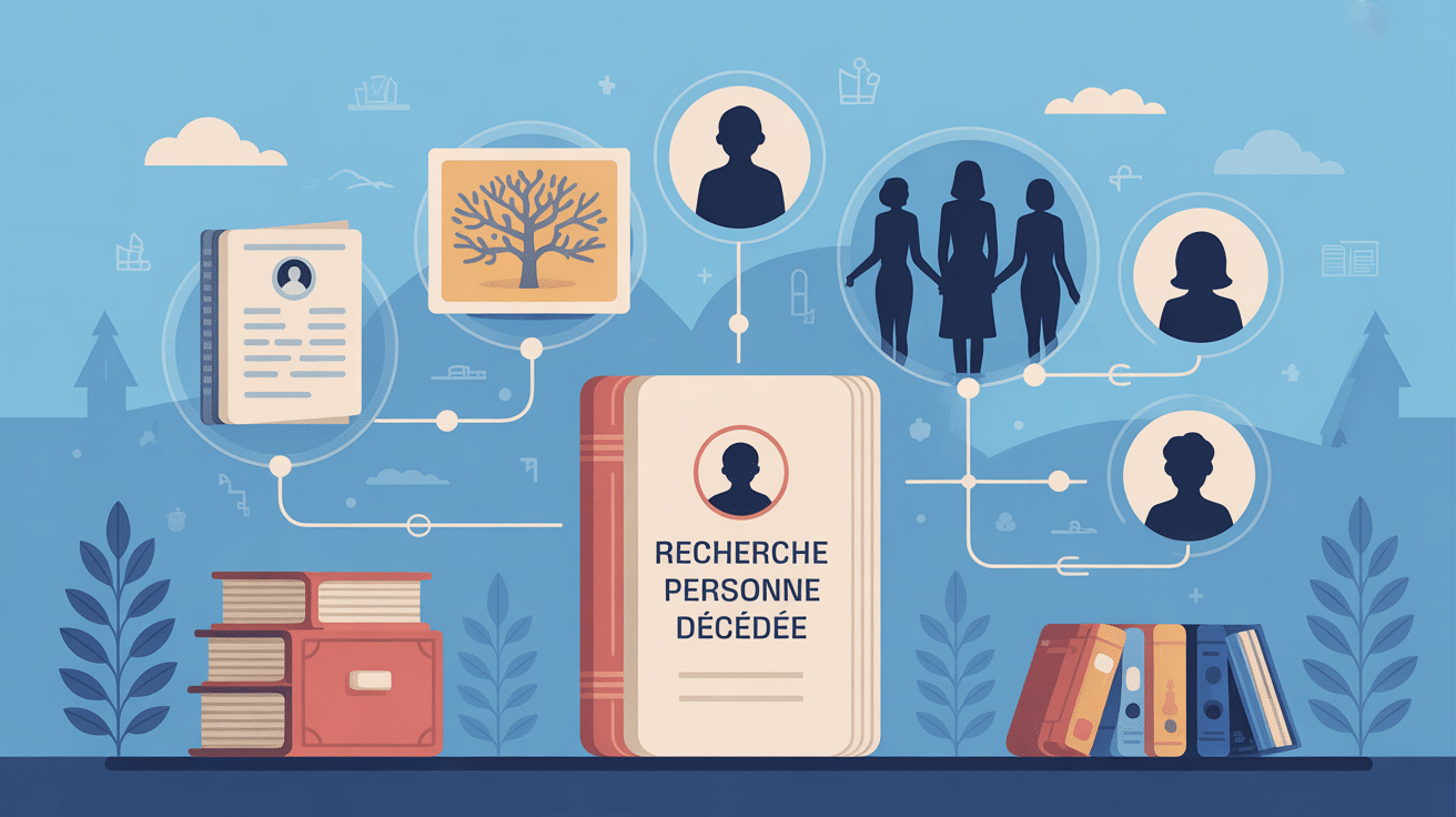 illustration vectorielle recherche d'une personne décédée