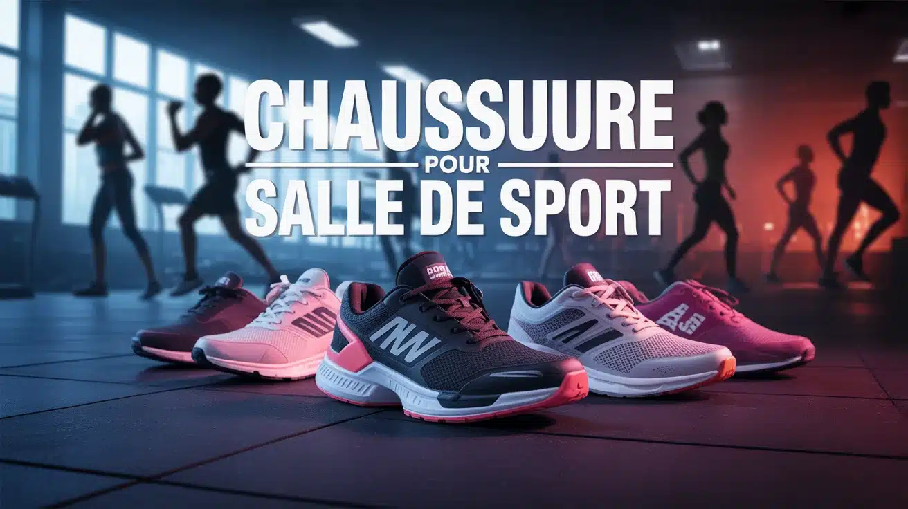 Illustration vectorielle de chaussures pour salle de sport sur sol de gym