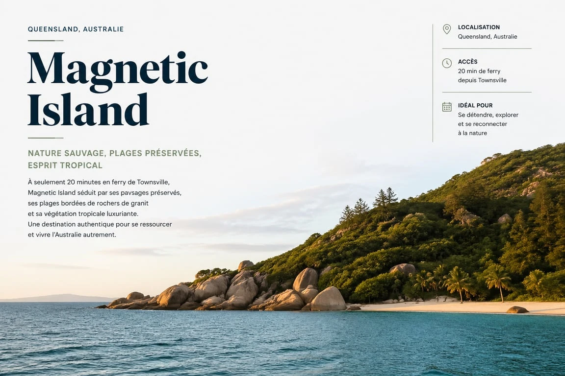 Paysage côtier de Magnetic Island, destination touristique incontournable à Sokking Townsville