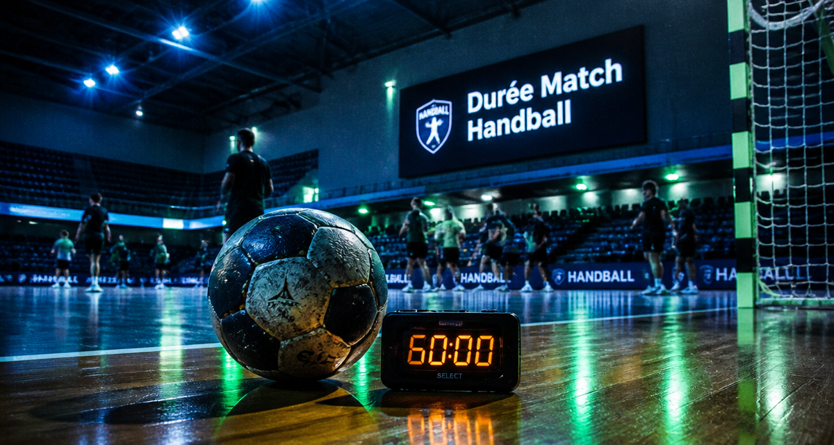 duree match handball ballon chronometre