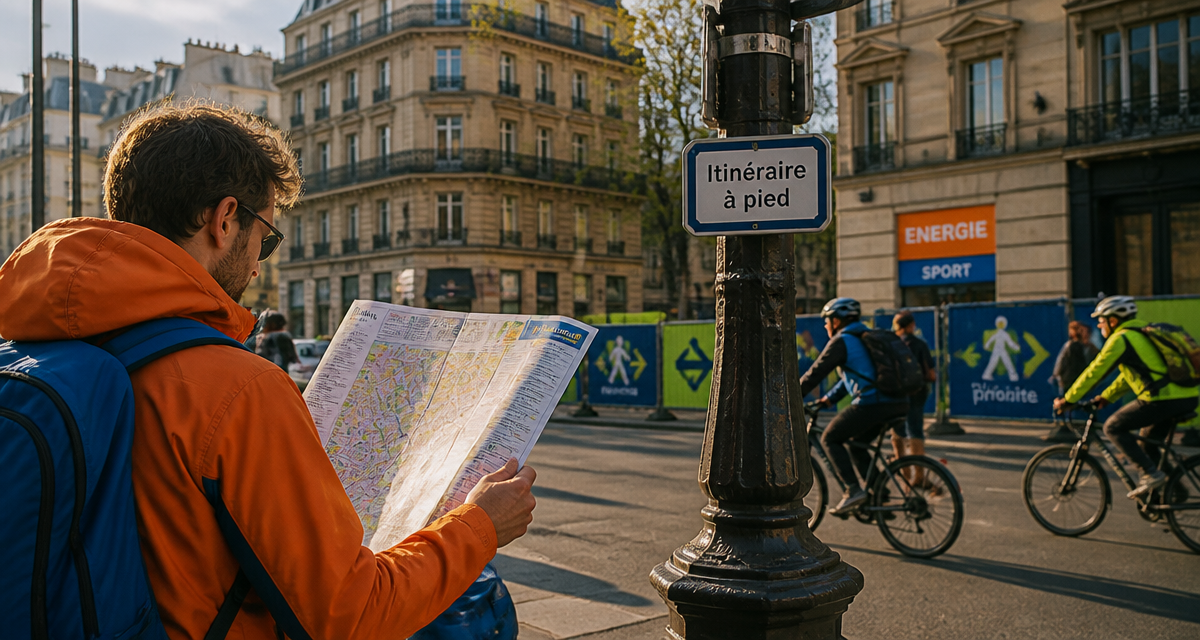 itinéraires à pied michelin piéton carte