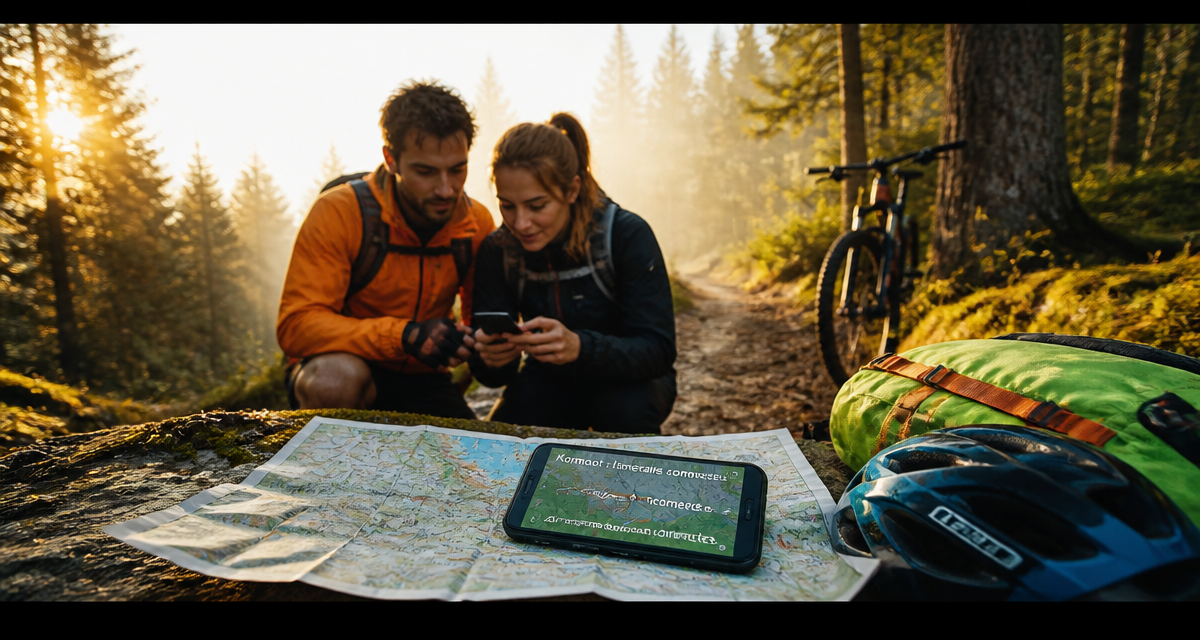 komoot avis cycliste randonneuse smartphone carte