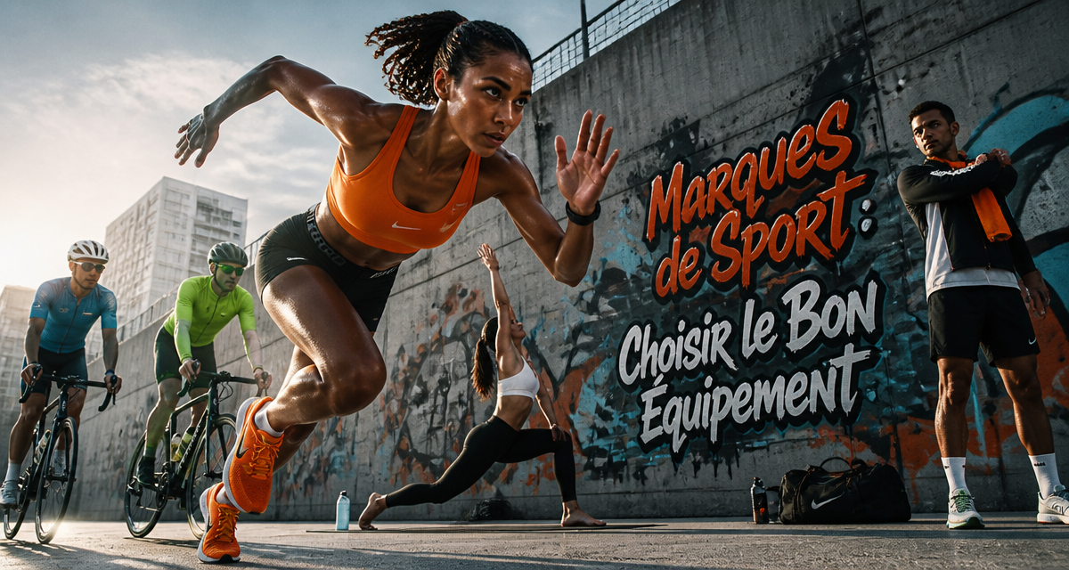 groupe d’athlètes portant une marque de vêtements de sport