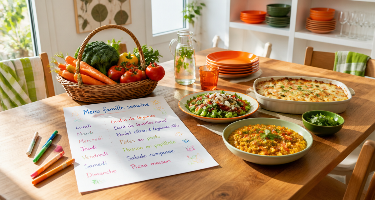 menu famille semaine table repas famille