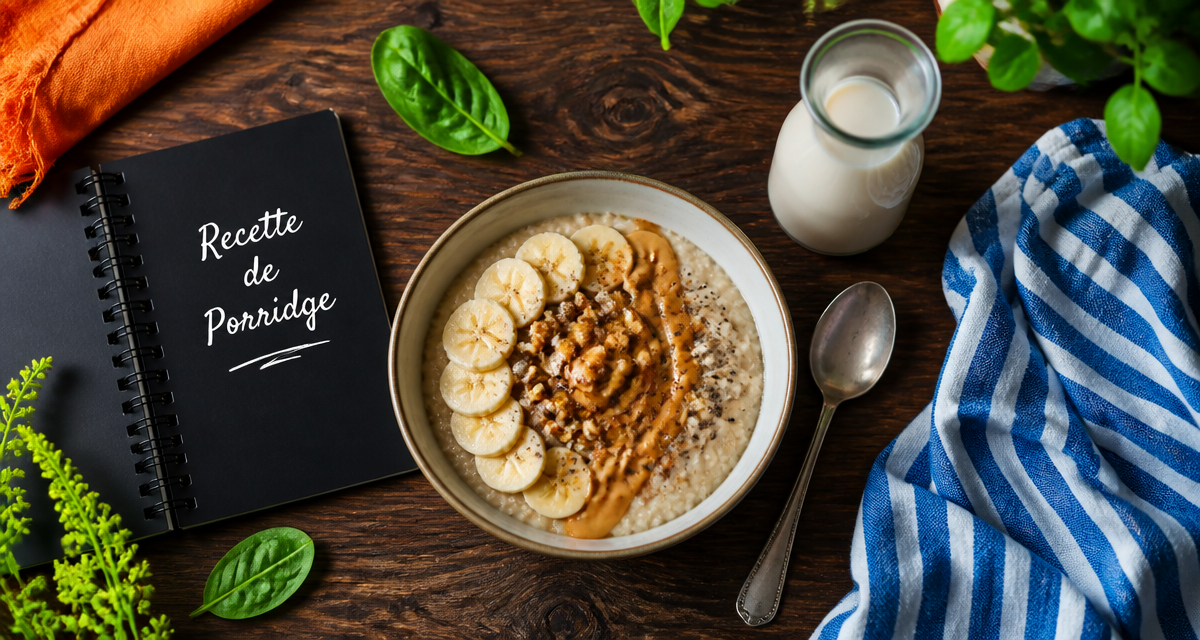 recette de porridge crémeux avec banane et beurre de cacahuète