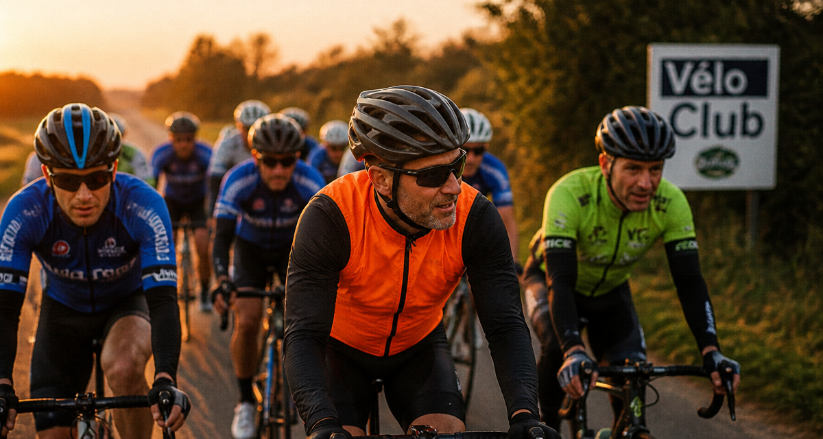 groupe vélo club route campagne