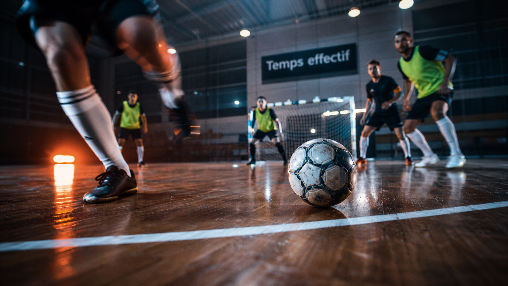 Durée match futsal : 40 minutes effectives et pause en futsal en salle